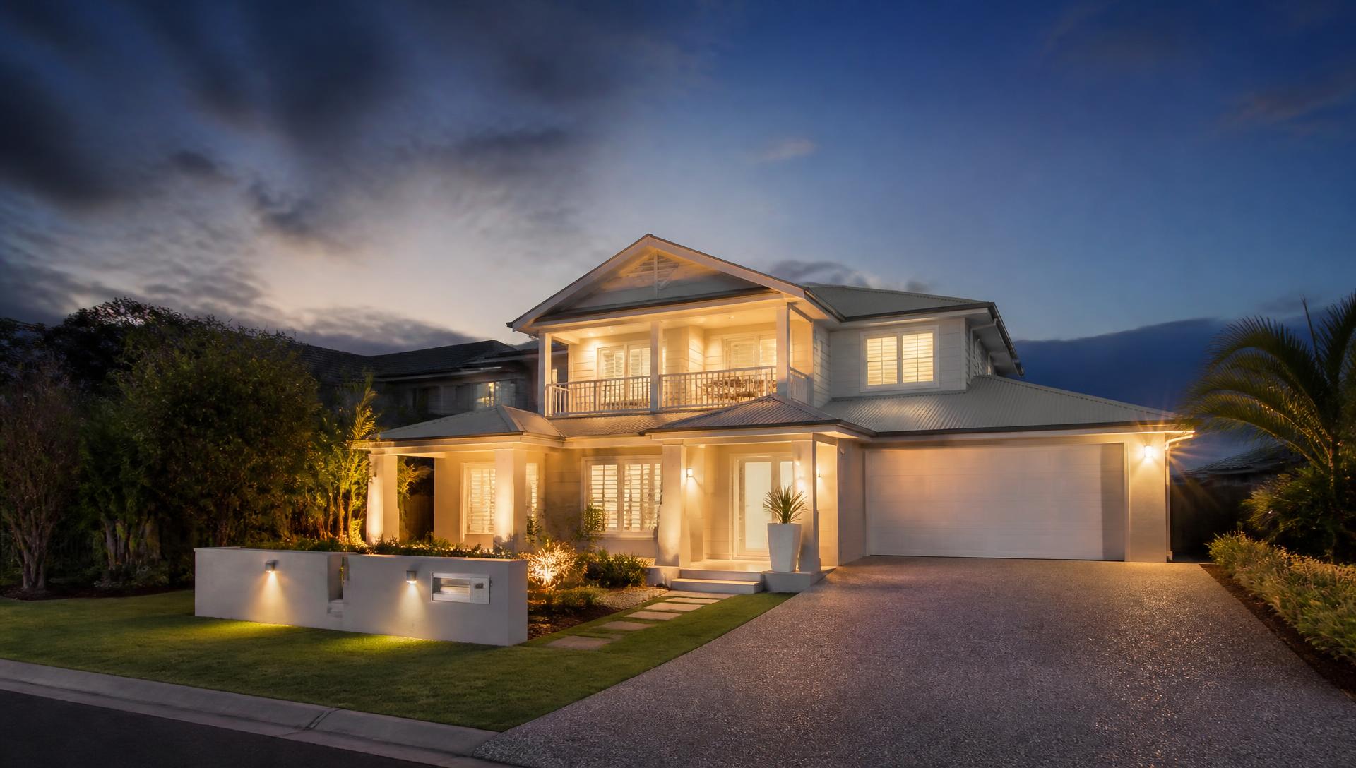 Well presented Queensland family home at dusk
